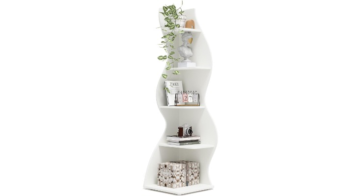 best tribesigns corner shelf modern 5-tier wall